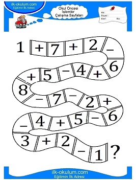 Çocuklar İçin toplam işlemi yaprak testleri 